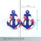 Handcrafted Acacia Wood Nautical Anchor Handles Set
